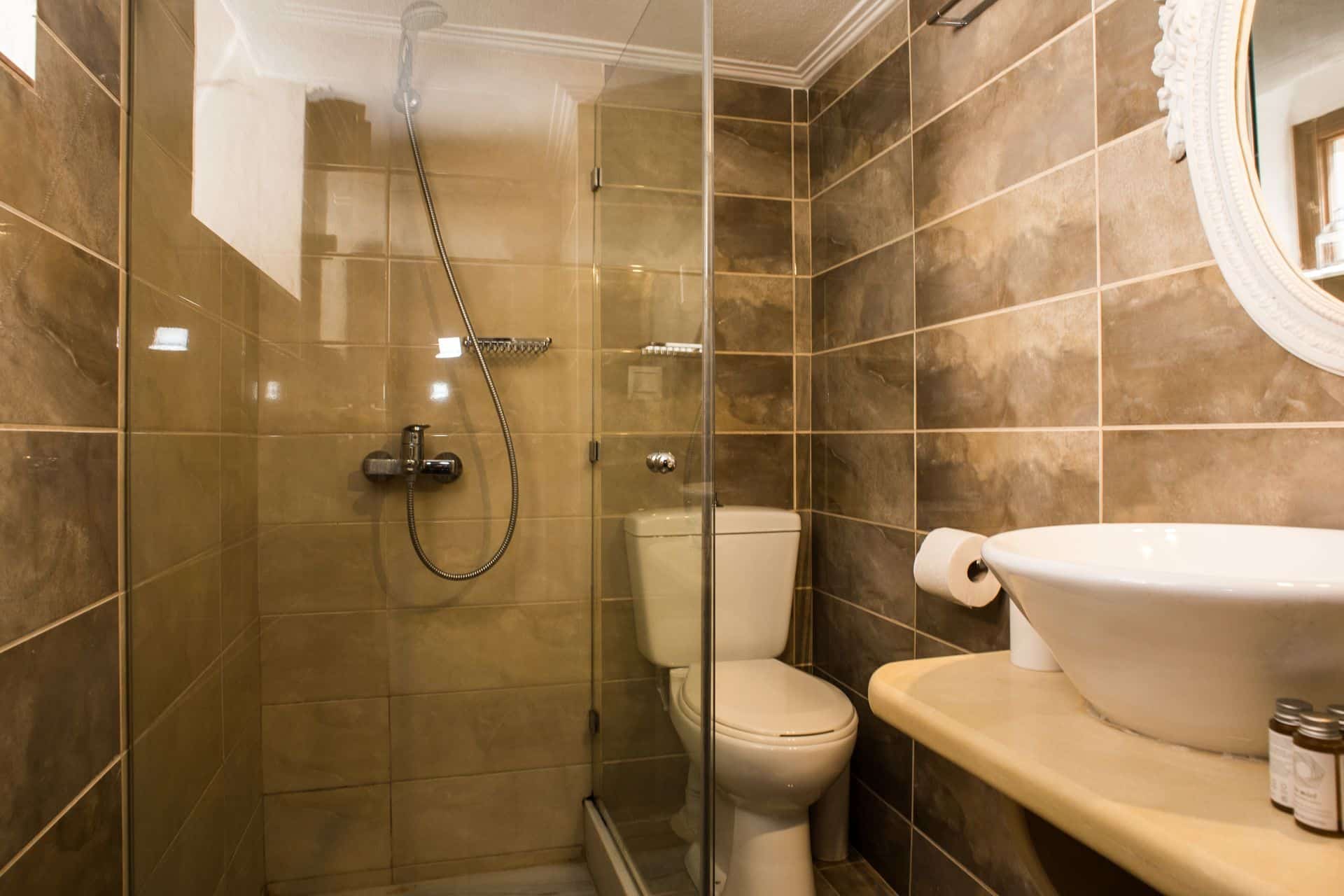Bathroom. Accommodation in Mesta Chios